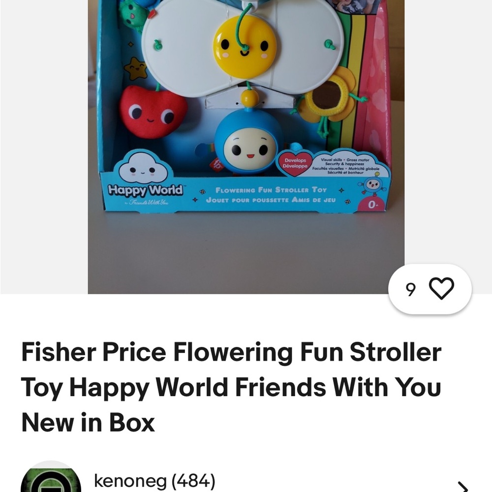 Fisher-Price Happy World Stroller Toy - Red, Yellow, Blue